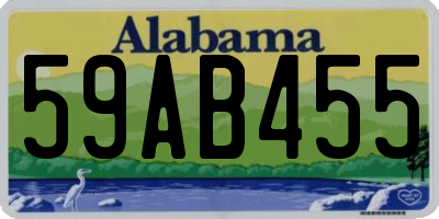 AL license plate 59AB455