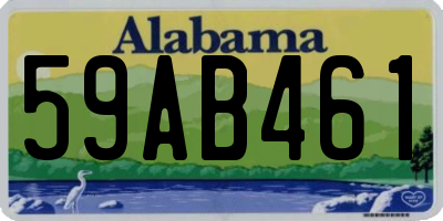 AL license plate 59AB461