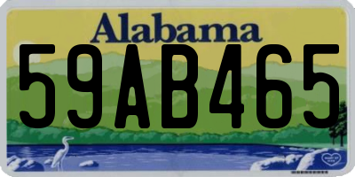 AL license plate 59AB465