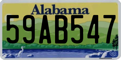 AL license plate 59AB547