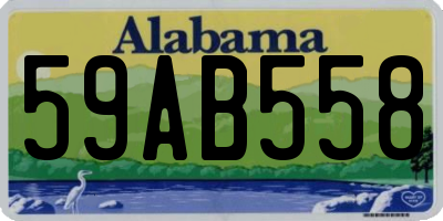 AL license plate 59AB558