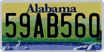 AL license plate 59AB560