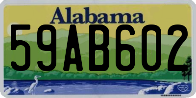 AL license plate 59AB602