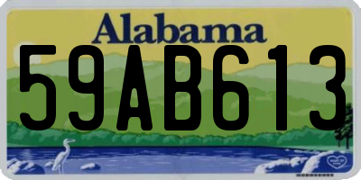 AL license plate 59AB613