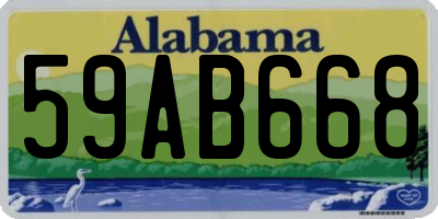 AL license plate 59AB668