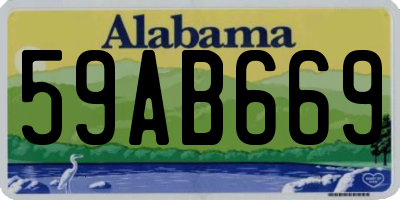 AL license plate 59AB669