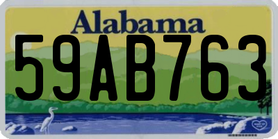 AL license plate 59AB763