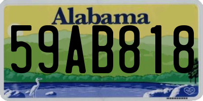 AL license plate 59AB818