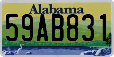 AL license plate 59AB831