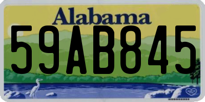 AL license plate 59AB845