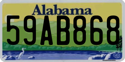 AL license plate 59AB868