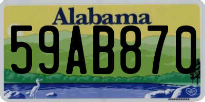 AL license plate 59AB870