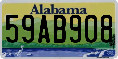 AL license plate 59AB908