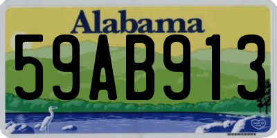 AL license plate 59AB913