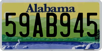 AL license plate 59AB945