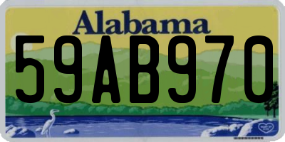 AL license plate 59AB970