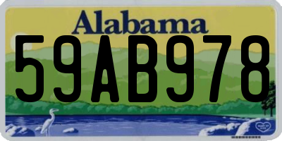 AL license plate 59AB978