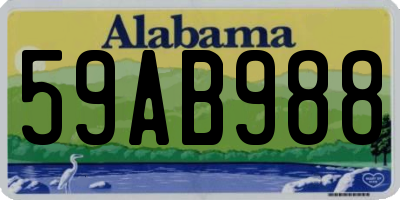 AL license plate 59AB988