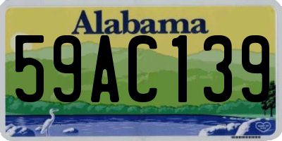 AL license plate 59AC139
