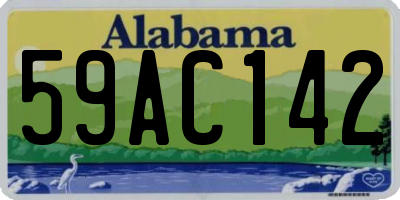 AL license plate 59AC142