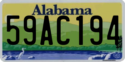 AL license plate 59AC194