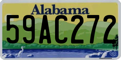AL license plate 59AC272
