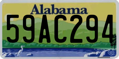 AL license plate 59AC294