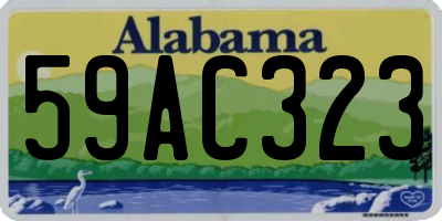AL license plate 59AC323