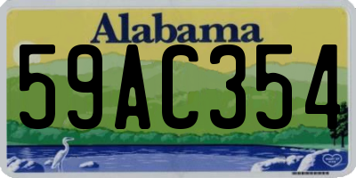 AL license plate 59AC354