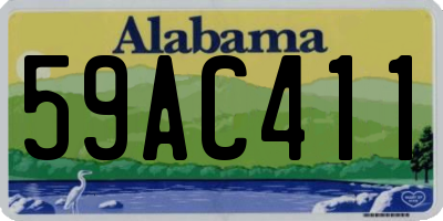 AL license plate 59AC411