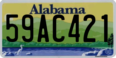 AL license plate 59AC421