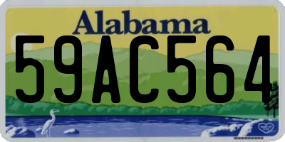 AL license plate 59AC564