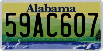 AL license plate 59AC607