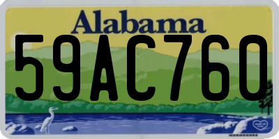 AL license plate 59AC760