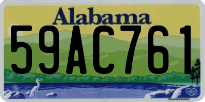 AL license plate 59AC761