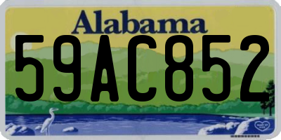 AL license plate 59AC852