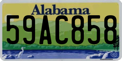 AL license plate 59AC858