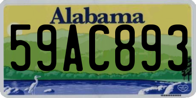 AL license plate 59AC893