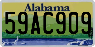 AL license plate 59AC909