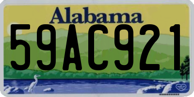 AL license plate 59AC921