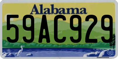 AL license plate 59AC929