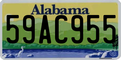 AL license plate 59AC955
