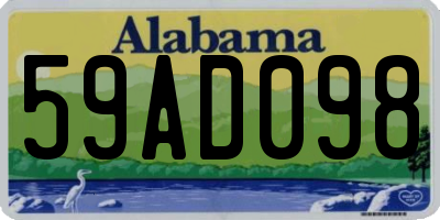 AL license plate 59AD098