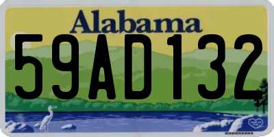 AL license plate 59AD132