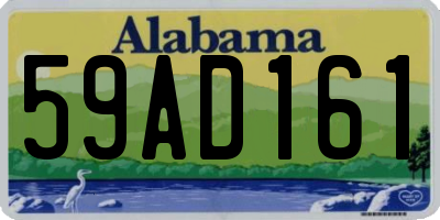 AL license plate 59AD161