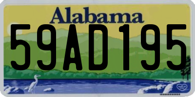 AL license plate 59AD195