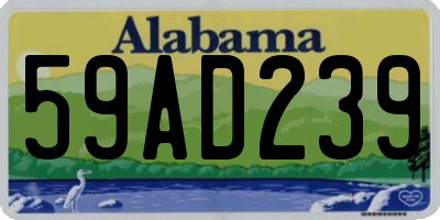 AL license plate 59AD239