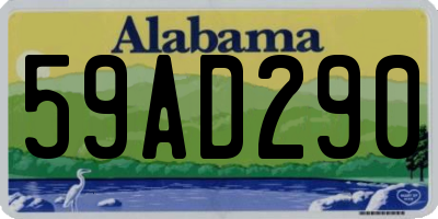 AL license plate 59AD290