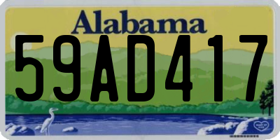 AL license plate 59AD417