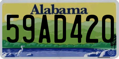 AL license plate 59AD420